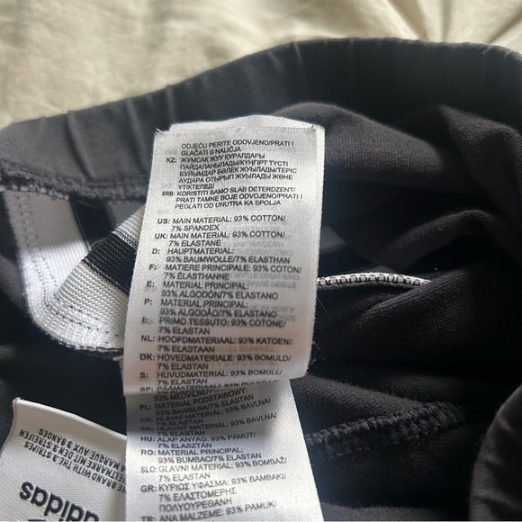 Adidas Womens Black Joggers with White Accents - Picture 8 of 9